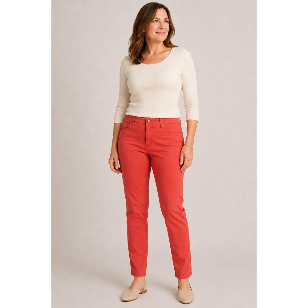 Toad&Co Pants Women's 14 Stretch Slim Leg Outdoor Coral Pink